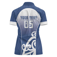 Custom New Zealand Aotea College Women Polo Shirt Maori Koru Pattern