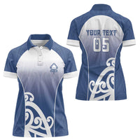 Custom New Zealand Aotea College Women Polo Shirt Maori Koru Pattern
