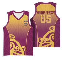 Custom Waiuku College Basketball Jersey Maori Koru Pattern