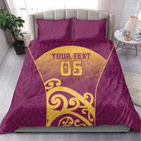 Custom Waiuku College Bedding Set Maori Koru Pattern