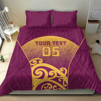 Custom Waiuku College Bedding Set Maori Koru Pattern