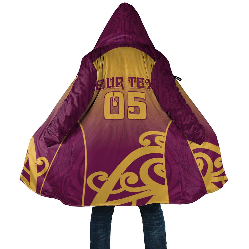 Custom Waiuku College Cloak Maori Koru Pattern LT05 Unisex Maroon - Polynesian Pride