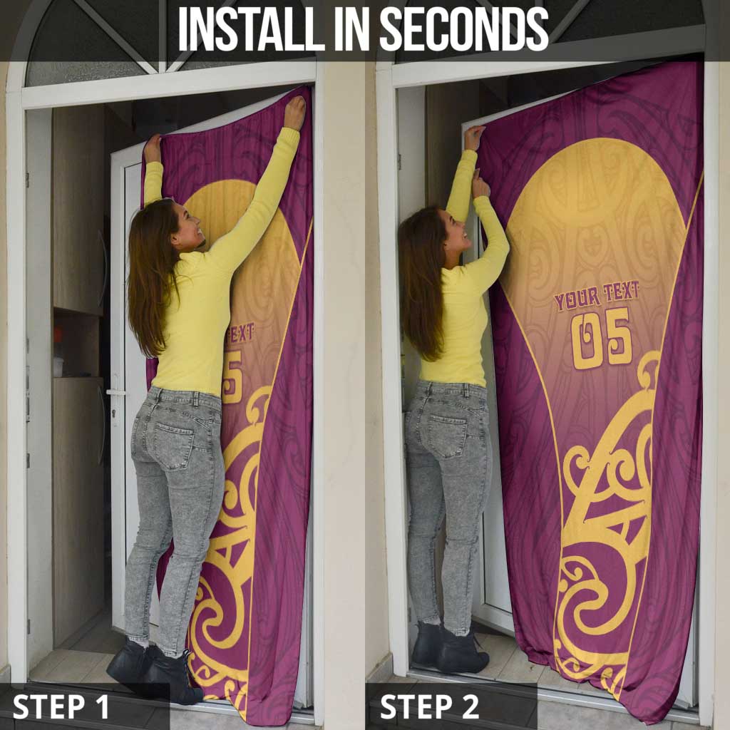 Custom Waiuku College Door Cover Maori Koru Pattern