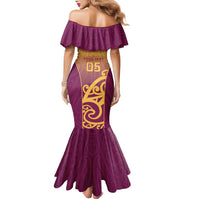 Custom Waiuku College Family Matching Mermaid Dress and Hawaiian Shirt Maori Koru Pattern