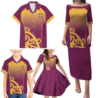 Custom Waiuku College Family Matching Puletasi and Hawaiian Shirt Maori Koru Pattern