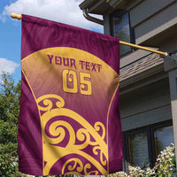 Custom Waiuku College Garden Flag Maori Koru Pattern