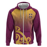 Custom Waiuku College Hoodie Maori Koru Pattern