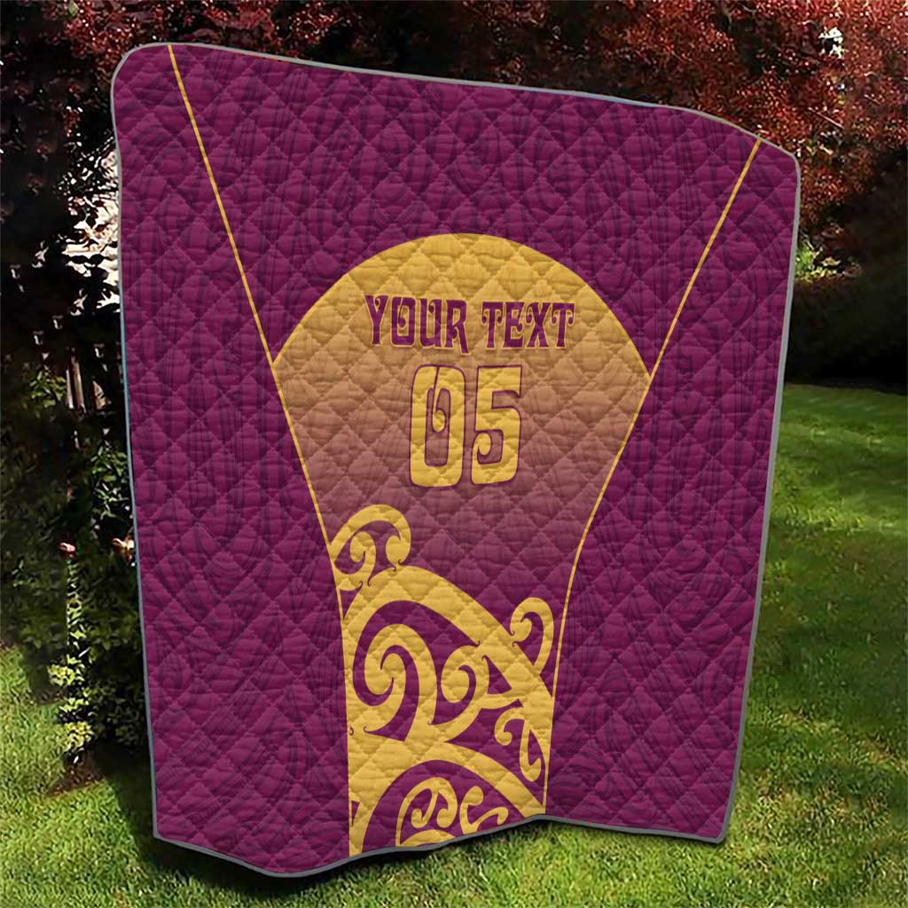 Custom Waiuku College Quilt Maori Koru Pattern