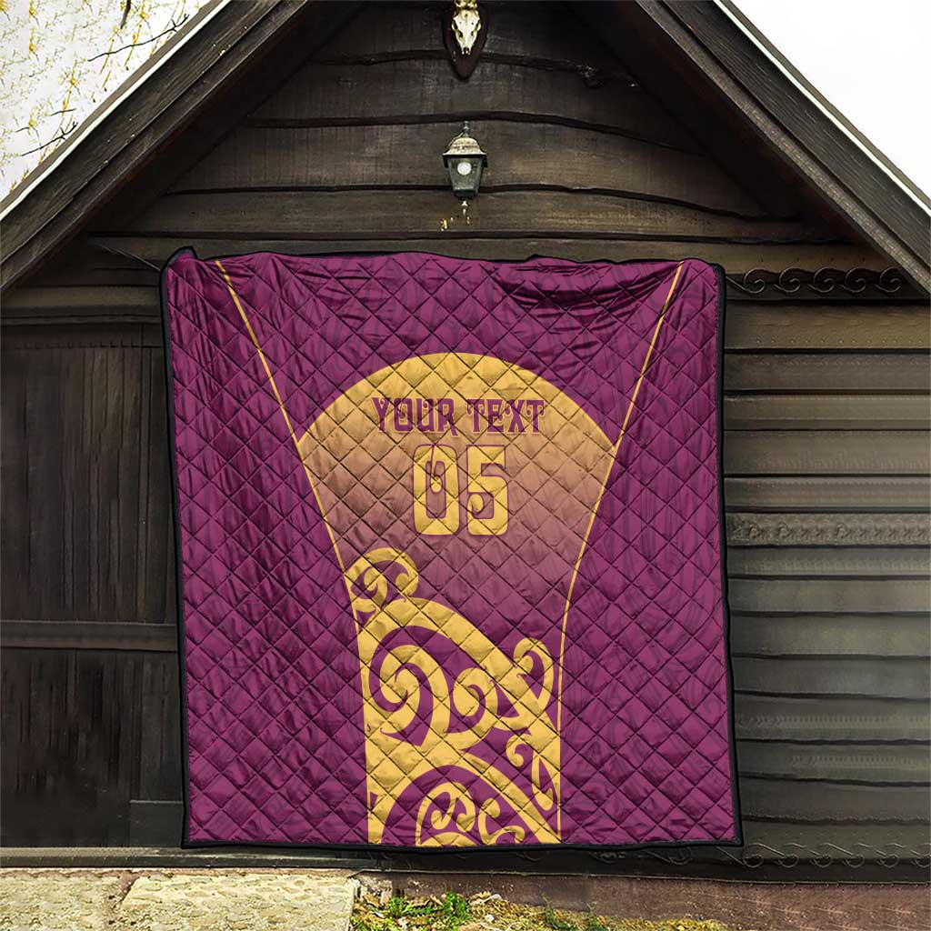Custom Waiuku College Quilt Maori Koru Pattern