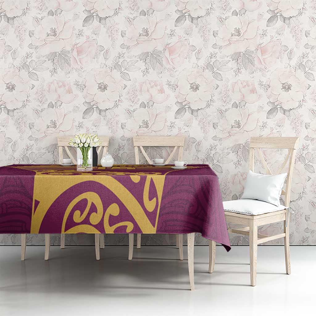 Custom Waiuku College Tablecloth Maori Koru Pattern