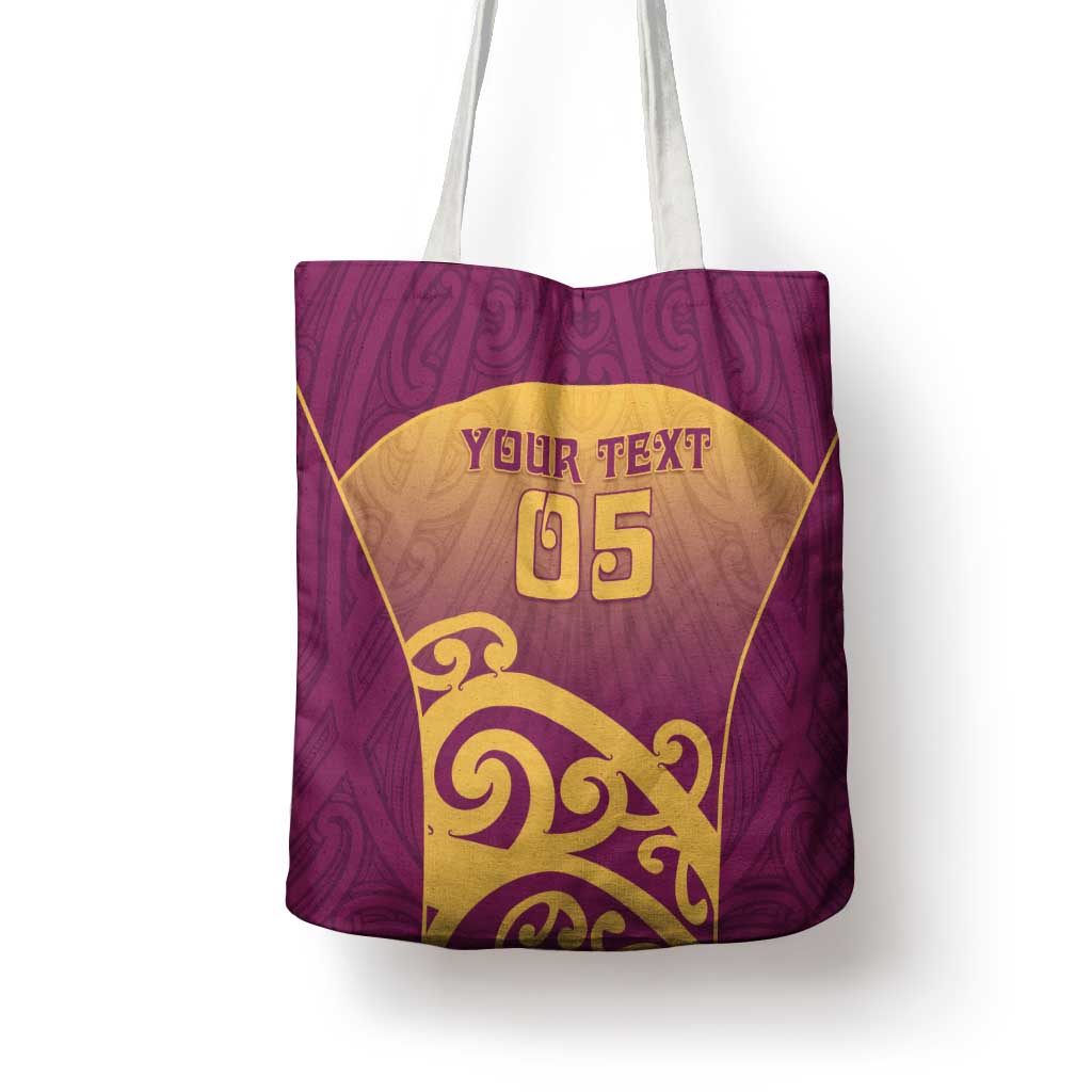 Custom Waiuku College Tote Bag Maori Koru Pattern