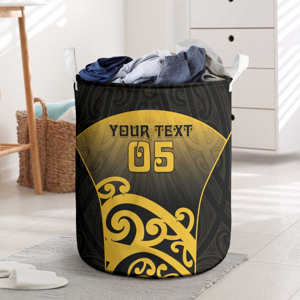 Custom Motueka High School Laundry Basket Maori Koru Pattern