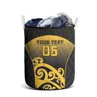 Custom Motueka High School Laundry Basket Maori Koru Pattern