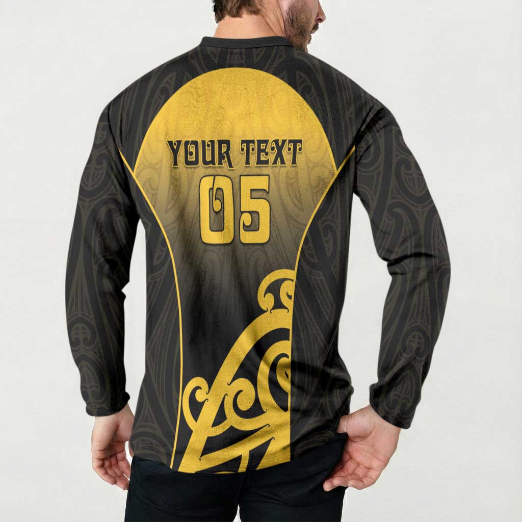 Custom Motueka High School Button Sweatshirt Maori Koru Pattern