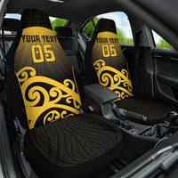 Custom Motueka High School Car Seat Cover Maori Koru Pattern
