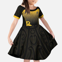 Custom Motueka High School Family Matching Tank Maxi Dress and Hawaiian Shirt Maori Koru Pattern