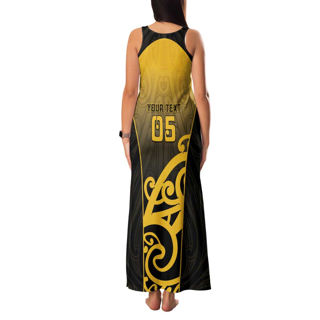 Custom Motueka High School Family Matching Tank Maxi Dress and Hawaiian Shirt Maori Koru Pattern