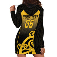 Custom Motueka High School Hoodie Dress Maori Koru Pattern