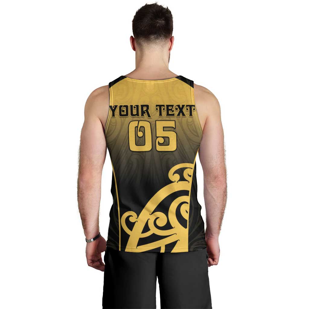 Custom Motueka High School Men Tank Top Maori Koru Pattern