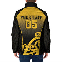 Custom Motueka High School Padded Jacket Maori Koru Pattern