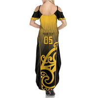 Custom Motueka High School Summer Maxi Dress Maori Koru Pattern