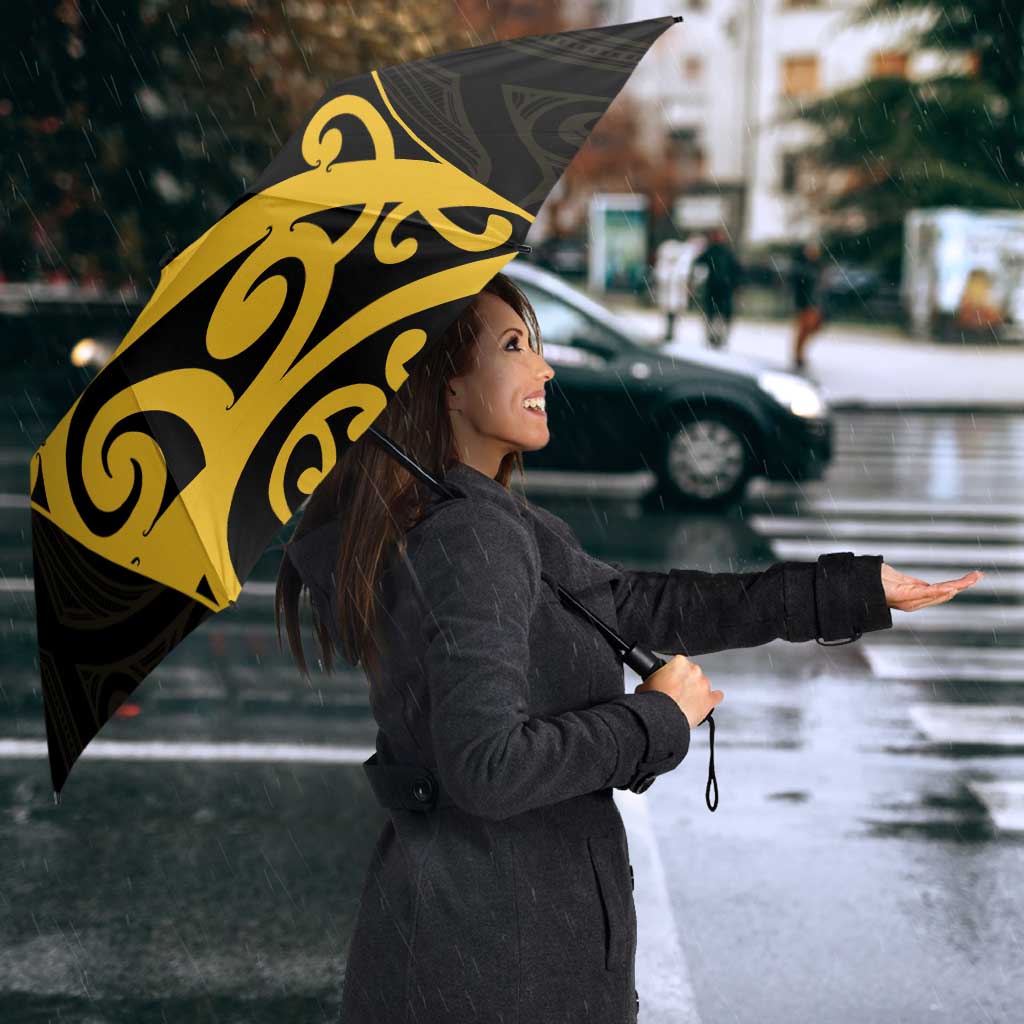 Custom Motueka High School Umbrella Maori Koru Pattern