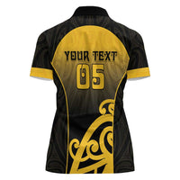 Custom Motueka High School Women Polo Shirt Maori Koru Pattern