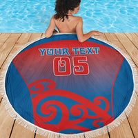 Custom St Joseph's Maori Girls' College Beach Blanket Maori Koru Pattern