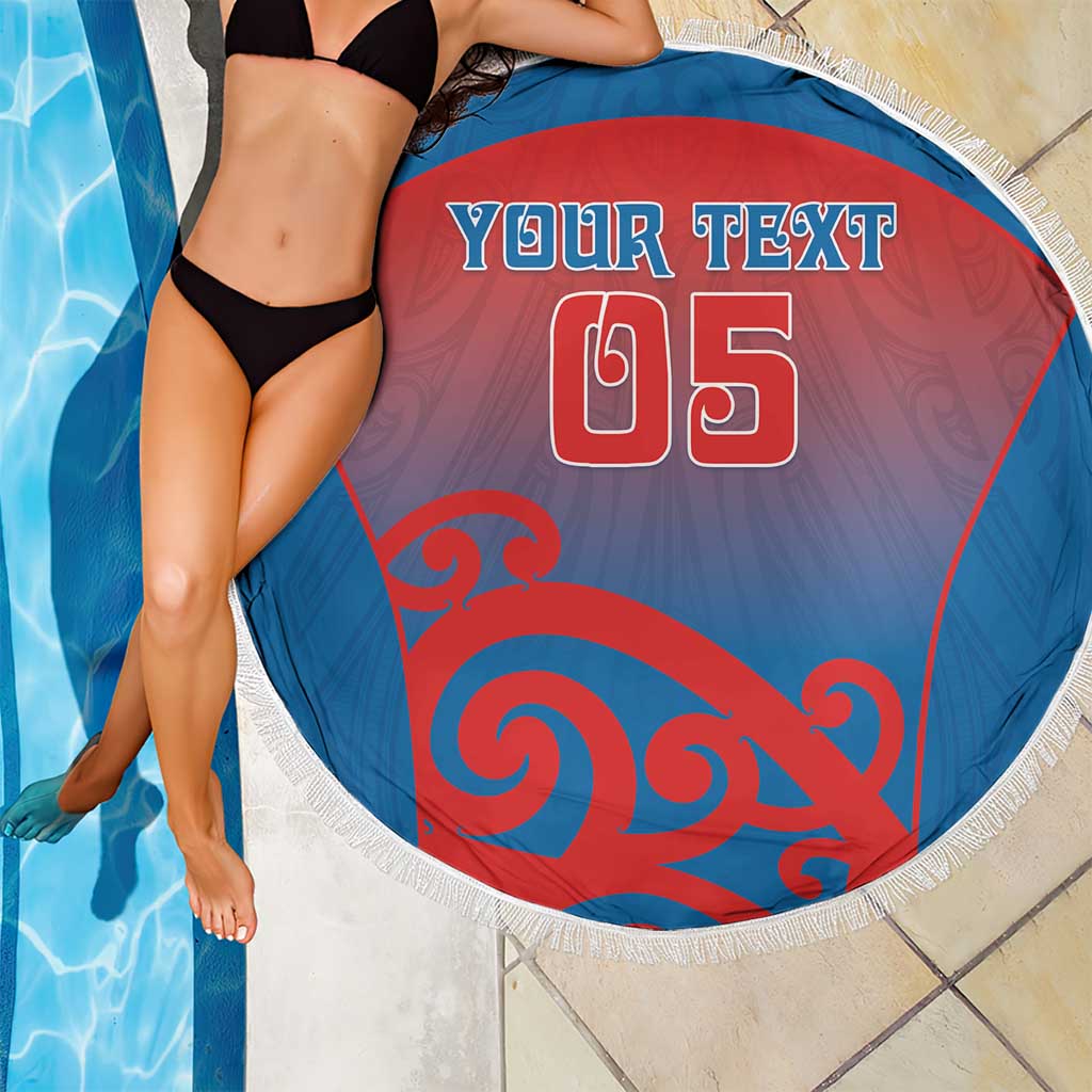 Custom St Joseph's Maori Girls' College Beach Blanket Maori Koru Pattern