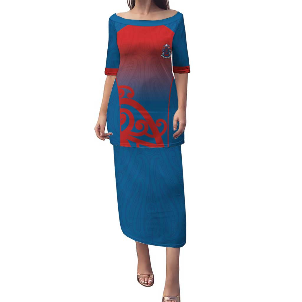 Custom St Joseph's Maori Girls' College Family Matching Puletasi and Hawaiian Shirt Maori Koru Pattern