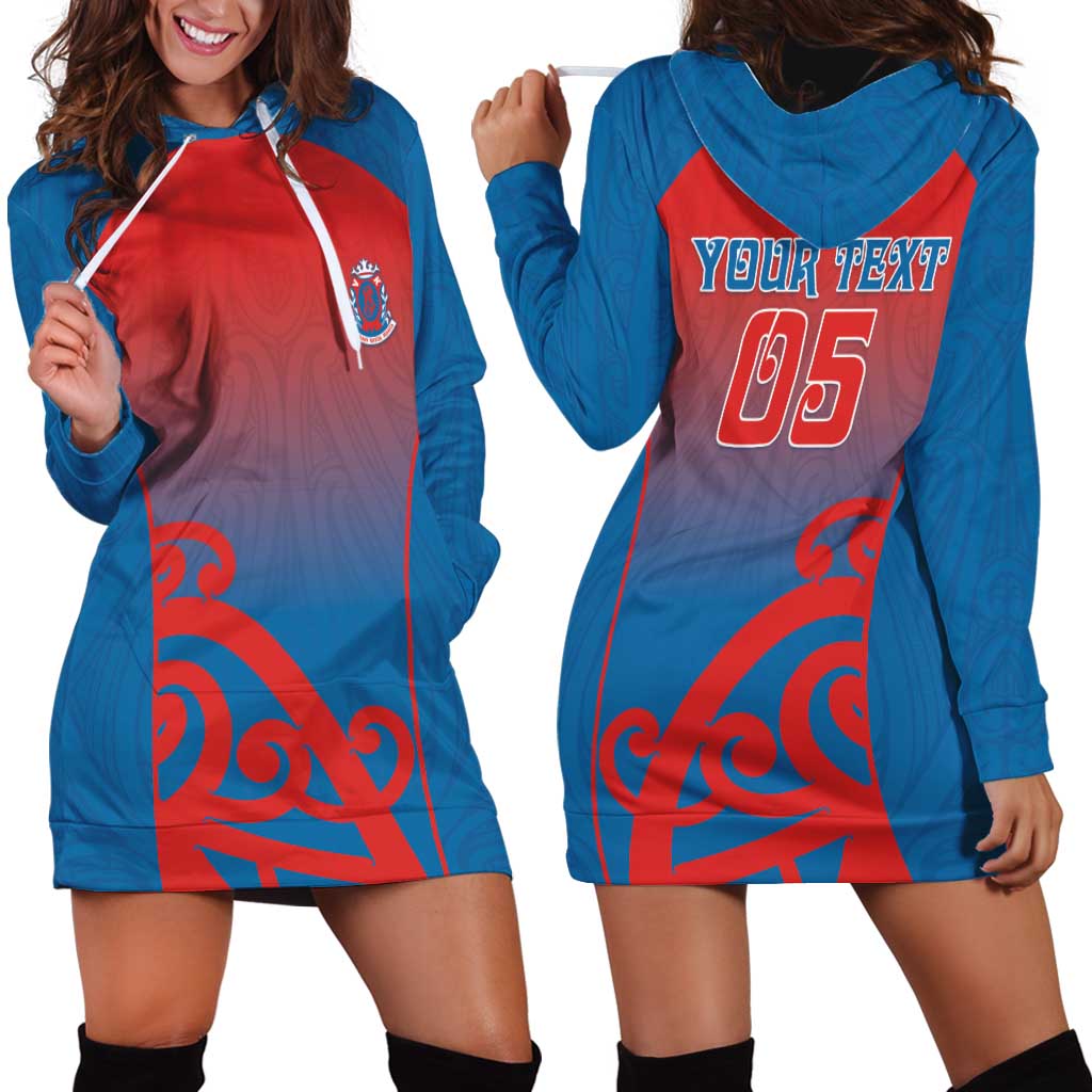 Custom St Joseph's Maori Girls' College Hoodie Dress Maori Koru Pattern