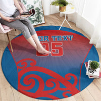 Custom St Joseph's Maori Girls' College Round Carpet Maori Koru Pattern