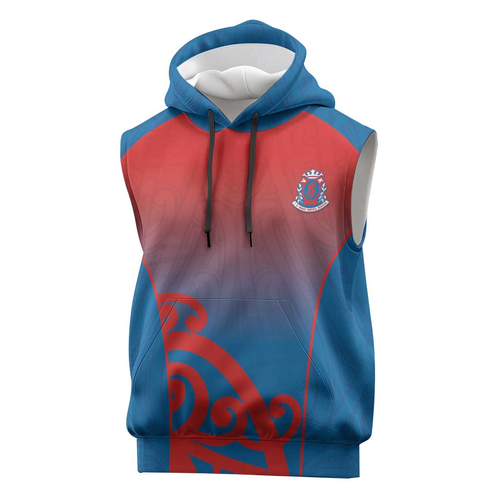 Custom St Joseph's Maori Girls' College Sleeveless Hoodie Maori Koru Pattern
