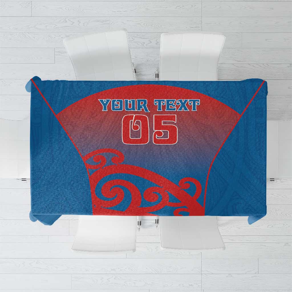 Custom St Joseph's Maori Girls' College Tablecloth Maori Koru Pattern LT05 Blue - Polynesian Pride