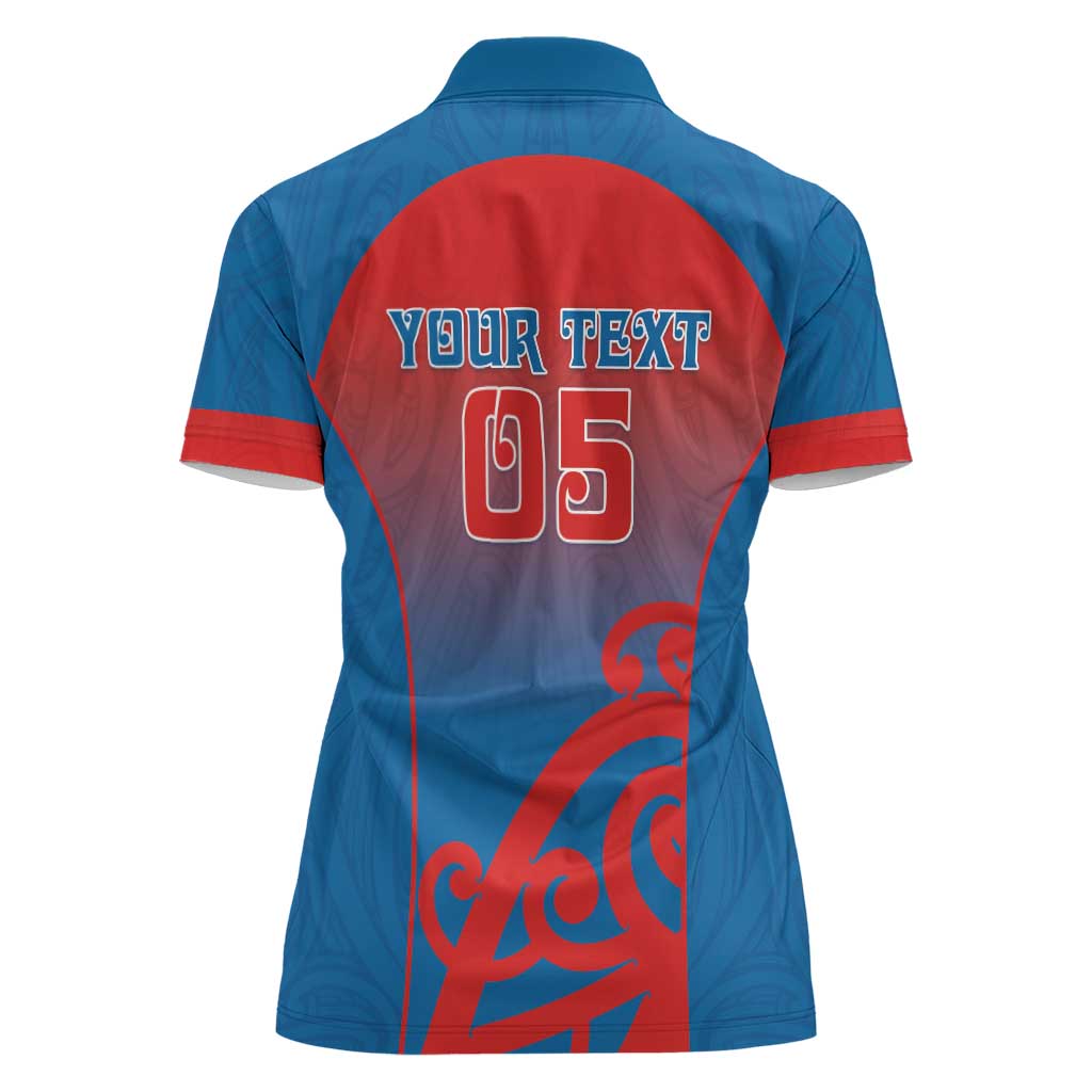 Custom St Joseph's Maori Girls' College Women Polo Shirt Maori Koru Pattern
