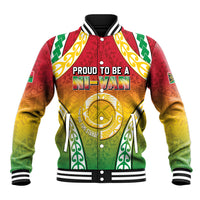 Personalised Vanuatu Baseball Jacket Proud To Be A Ni-Van With Tribal Pattern