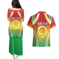 Personalised Vanuatu Couples Matching Puletasi and Hawaiian Shirt Proud To Be A Ni-Van With Tribal Pattern