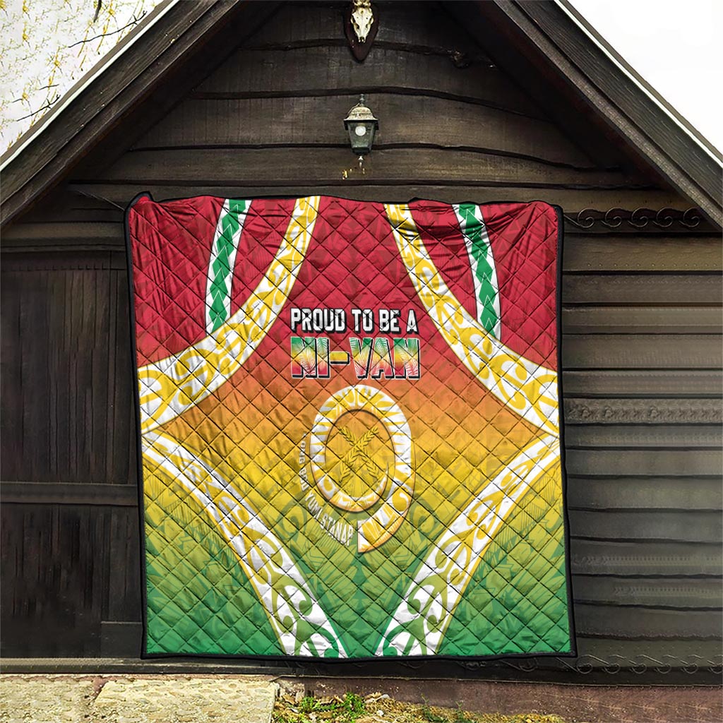 Vanuatu Quilt Proud To Be A Ni-Van With Tribal Pattern