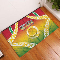 Vanuatu Rubber Doormat Proud To Be A Ni-Van With Tribal Pattern
