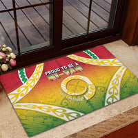 Vanuatu Rubber Doormat Proud To Be A Ni-Van With Tribal Pattern
