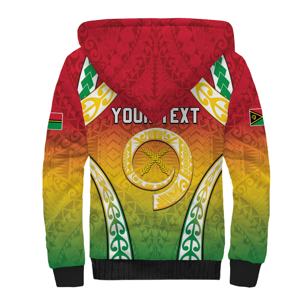 Personalised Vanuatu Sherpa Hoodie Proud To Be A Ni-Van With Tribal Pattern