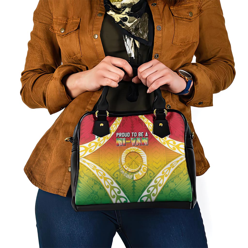 Vanuatu Shoulder Handbag Proud To Be A Ni-Van With Tribal Pattern