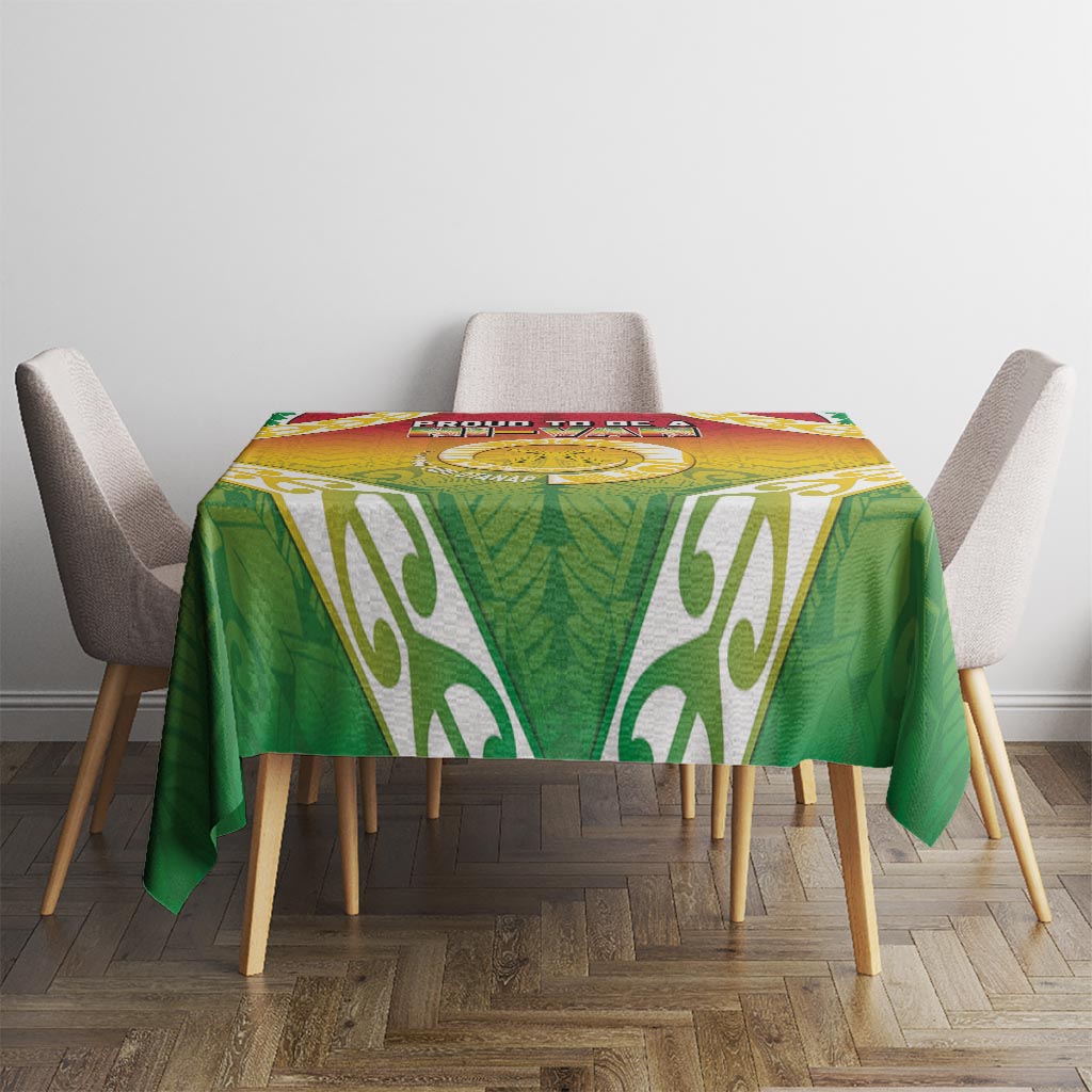 Vanuatu Tablecloth Proud To Be A Ni-Van With Tribal Pattern