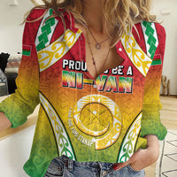 Personalised Vanuatu Women Casual Shirt Proud To Be A Ni-Van With Tribal Pattern