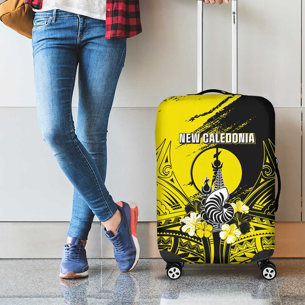 New Caledonia Day Luggage Cover Kanaky Flag Coat Of Arms Polynesian Pattern LT05 - Polynesian Pride