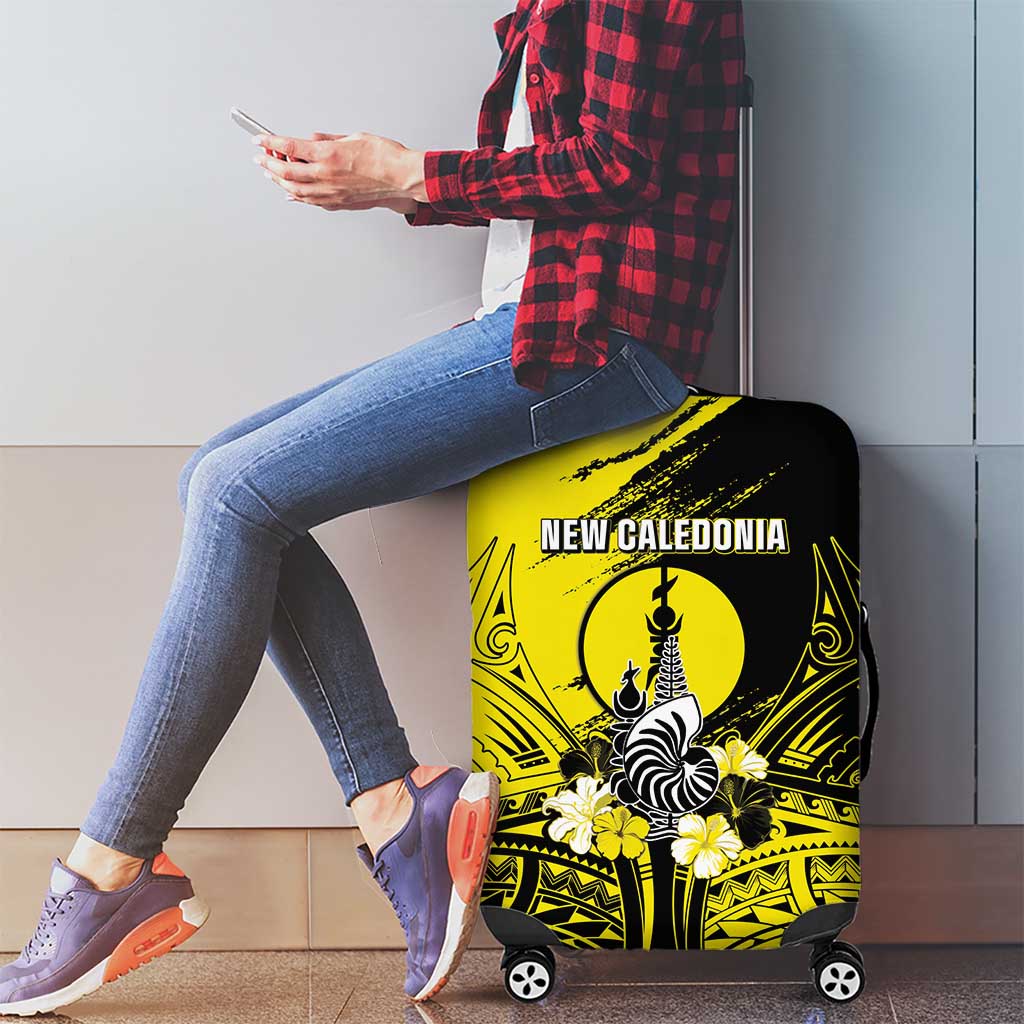 New Caledonia Day Luggage Cover Kanaky Flag Coat Of Arms Polynesian Pattern LT05 - Polynesian Pride