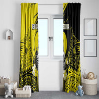 New Caledonia Day Window Curtain Kanaky Flag Coat Of Arms Polynesian Pattern LT05 - Polynesian Pride