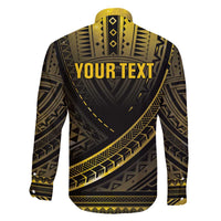 Personalised Polynesia Childhood Cancer Awareness Family Matching Off The Shoulder Long Sleeve Dress and Hawaiian Shirt You Are Stronger Than Cancer LT05 - Polynesian Pride