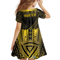 Personalised Polynesia Childhood Cancer Awareness Family Matching Off Shoulder Maxi Dress and Hawaiian Shirt You Are Stronger Than Cancer LT05 - Polynesian Pride