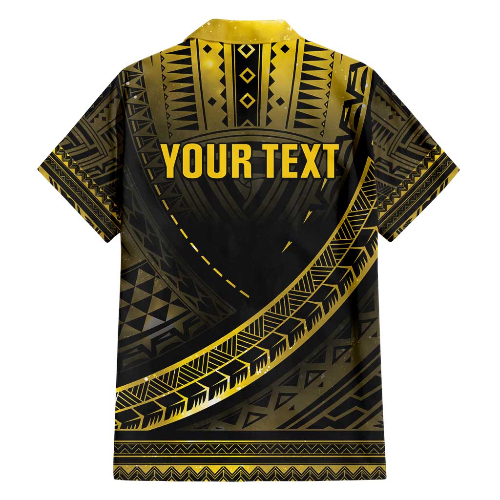 Personalised Polynesia Childhood Cancer Awareness Family Matching Short Sleeve Bodycon Dress and Hawaiian Shirt You Are Stronger Than Cancer LT05 - Polynesian Pride